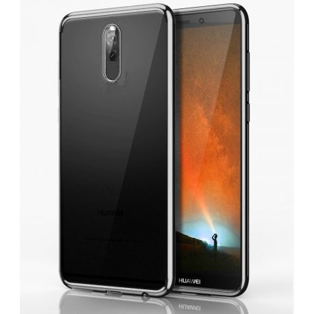 Funda Huawei Mate 10 Gel Lite Transparente con bordes Gris