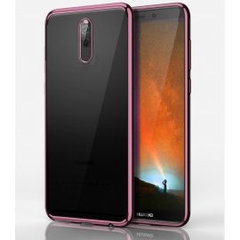 Funda Huawei Mate 10 Gel Lite Transparente con bordes Rosa