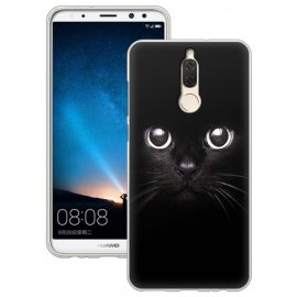Funda Huawei Mate 10 Lite Gel Dibujo Gato Negro