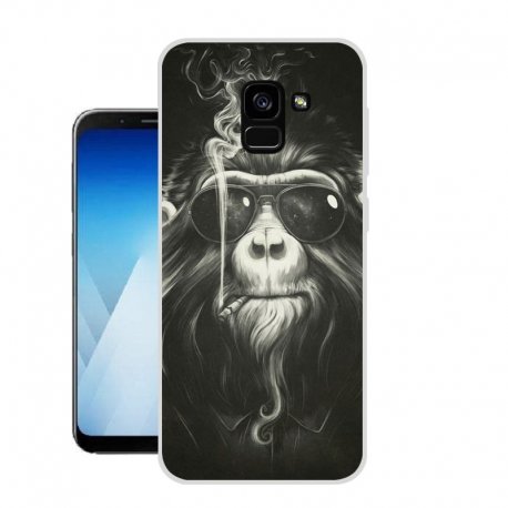 Funda Samsung Galaxy A8 2018 Gel Dibujo Mono