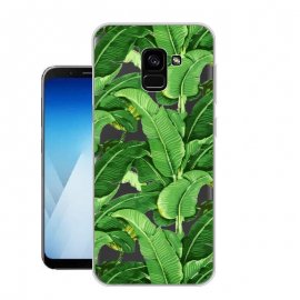 Funda Samsung Galaxy A8 2018 Gel Dibujo Hojas