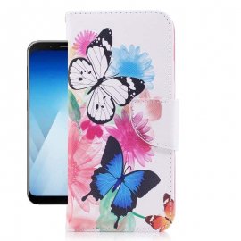 Funda Libro Samsung Galaxy A8 2018 Mariposas