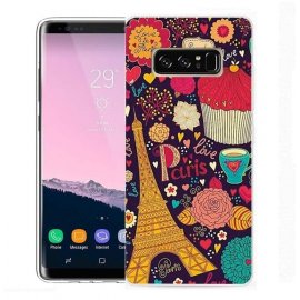 Funda Samsung Galaxy Note 8 Gel Dibujo Torre Eiffel
