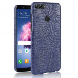Carcasa Huawei P Smart Cuero Estilo Croco Azul