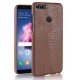 Carcasa Huawei P Smart Cuero Estilo Croco Marron
