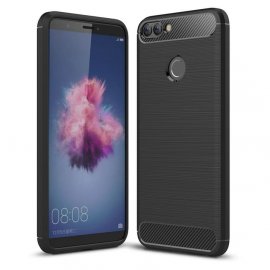 Funda Huawei P Smart Gel Hybrida Cepillada Negra
