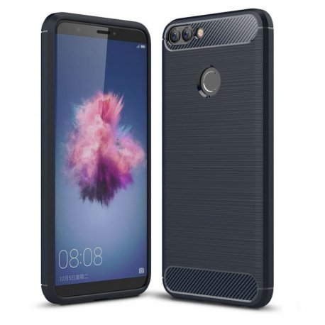 Funda Huawei P Smart Gel Hybrida Cepillada Azul
