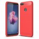 Funda Huawei P Smart Gel Hybrida Cepillada Roja