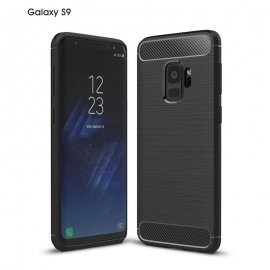 Funda Samsung Galaxy S9 Gel Hybrida Cepillada Negra
