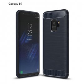 Funda Samsung Galaxy S9 Gel Hybrida Cepillada Azul