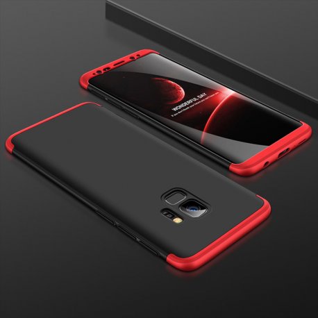 exótico bordado Pelearse Funda 360 Samsung Galaxy S9 Negra y Roja