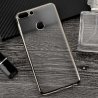 Funda Huawei P Smart Gel Transparente con bordes Plateados