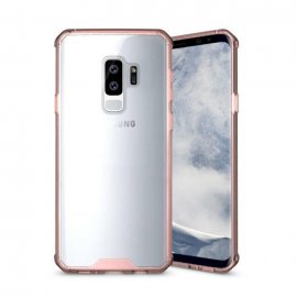 Funda Samsung Galaxy S9 Hybrid Transparente con bordes Rosa