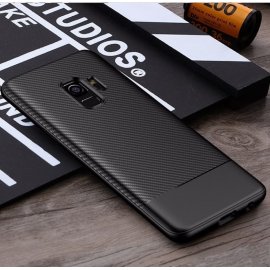 Funda Samsung Galaxy S9 TPU Fibra Carbono Negra