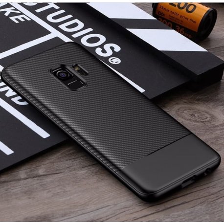 Funda Samsung Galaxy S9 TPU Fibra Carbono Negra