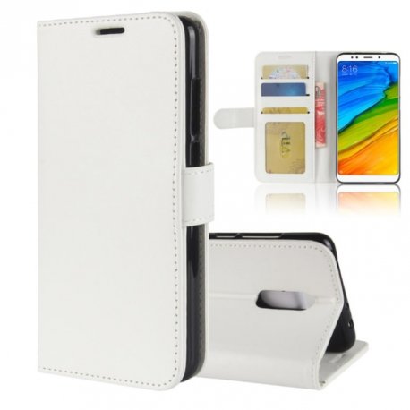 Funda Libro Xiaomi Redmi 5 Plus Soporte Blanca