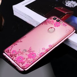 Funda Huawei P Smart Gel Bordes Rosa Flores