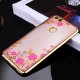 Funda Huawei P Smart Gel Bordes Dorado Flores