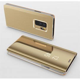 Funda Libro Ventana Translucida Samsung Galaxy S9 Plus Dorada