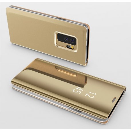 Funda Libro Ventana Translucida Samsung Galaxy S9 Plus Dorada