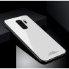 Funda Samsung Galaxy S9 Plus Silicone con trasera Cristal Templado Blanca