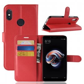 Funda Libro Xiaomi Redmi Note 5 Soporte Roja