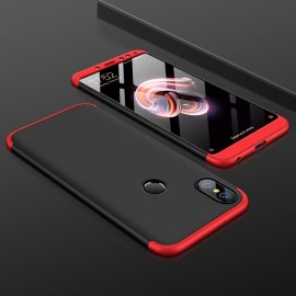Funda 360 Xiaomi Redmi Note 5 Pro Roja Negra