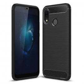 Funda Huawei P20 Lite Gel Hybrida Cepillada Negra