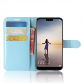 Funda cuero Flip Huawei P20 Lite Azul