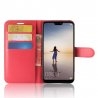 Funda cuero Flip Huawei P20 Lite Roja
