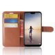 Funda cuero Flip Huawei P20 Lite Marron