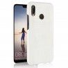 Carcasa Huawei P20 Lite Cuero Estilo Croco Blanca
