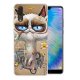 Funda Huawei P20 Gel Dibujo Gato Feo