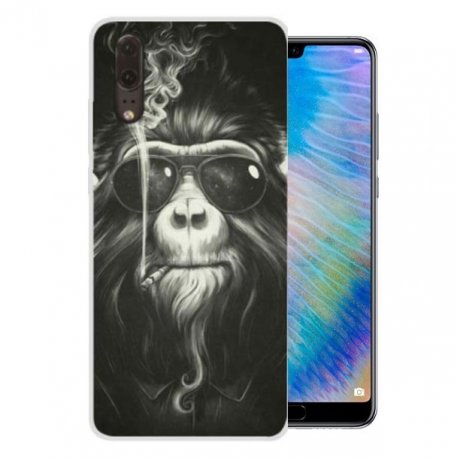 Funda Huawei P20 Gel Dibujo Mono