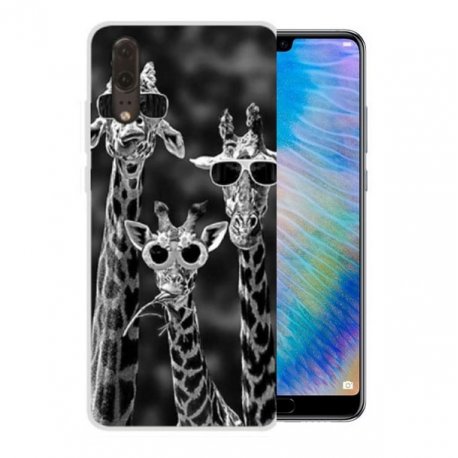 Funda Huawei P20 Gel Dibujo Jirafa