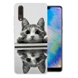 Funda Huawei P20 Gel Dibujo Gatito