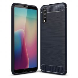Funda Huawei P20 Pro Gel Hybrida Cepillada Negra