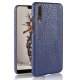 Carcasa Huawei P20 Cuero Estilo Croco Azul