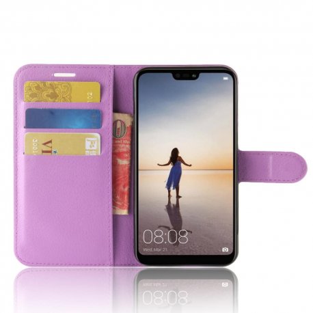 Funda cuero Flip Huawei P20 Pro Lila