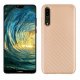 Funda Huawei P20 Pro TPU Fibra Carbono Dorada