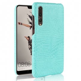 Carcasa Huawei P20 Pro Cuero Estilo Croco Turquesa