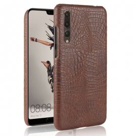 Carcasa Huawei P20 Pro Cuero Estilo Croco Marron