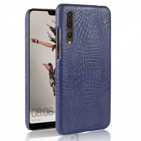 Carcasa Huawei P20 Pro Cuero Estilo Croco Azul