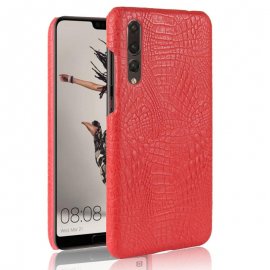 Carcasa Huawei P20 Pro Cuero Estilo Croco Roja