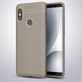 Funda Xiaomi Redmi Note 5 Pro Tpu Cuero 3D Gris