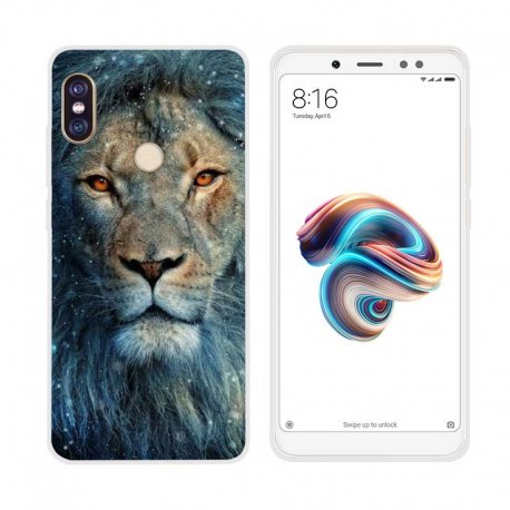 Funda Xiaomi Redmi Note 5 Pro Gel Dibujo Leon