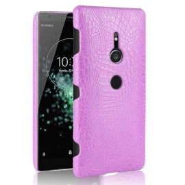 Carcasa Sony Xperia XZ2 Cuero Estilo Croco Rosa