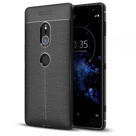 Funda Sony Xperia XZ2 Tpu Cuero 3D Negro