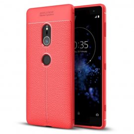 Funda Sony Xperia XZ2 Tpu Cuero 3D Roja