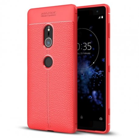Funda Sony Xperia XZ2 Tpu Cuero 3D Roja